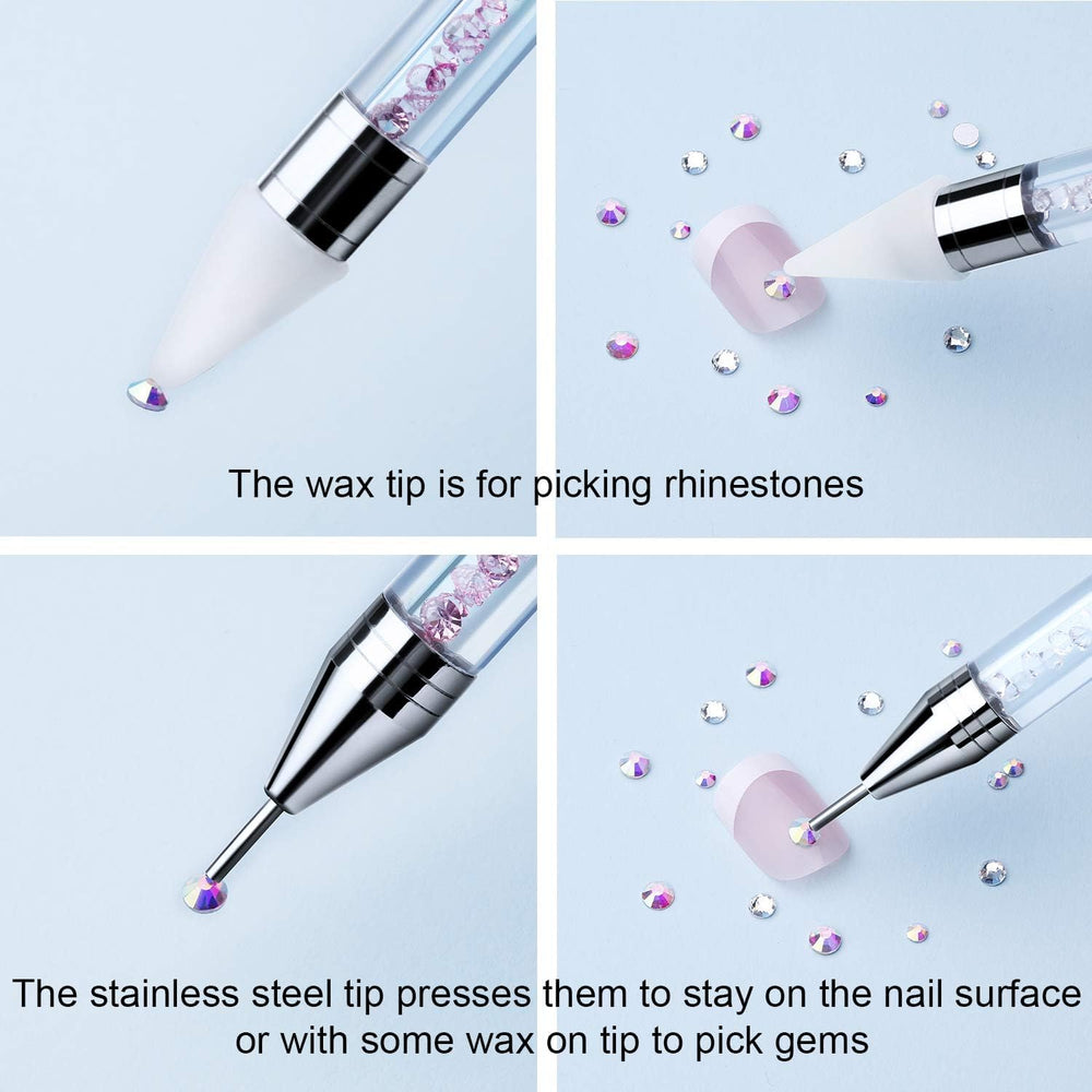 Tatuo self-adhesive wax tip enables precise rhinestone placement.