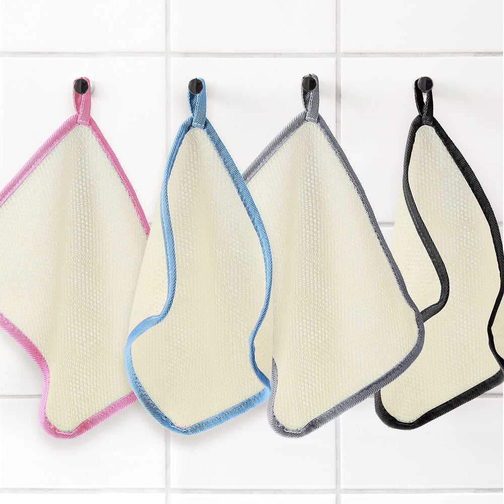Conjunto de 5 toallas exfoliantes Tatuo, lavables a máquina para uso diario.