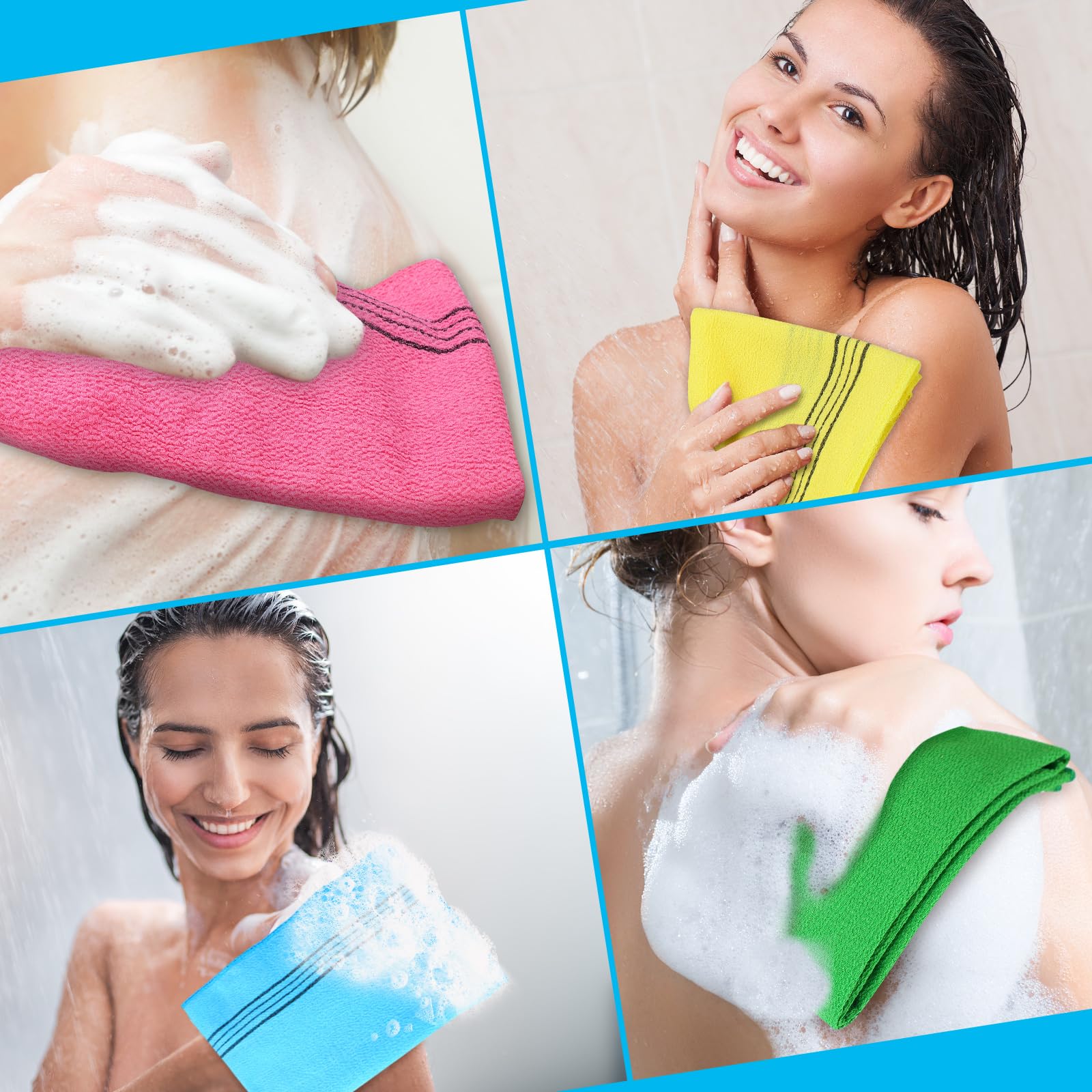 Tatuo green washcloth ready for spa-like exfoliation at home