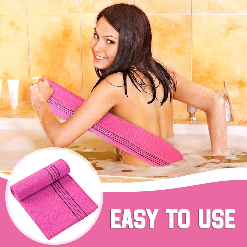 Tatuo yellow viscose washcloth provides comfortable exfoliation during shower