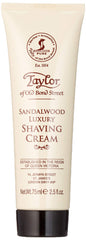 Taylor of Old Bond Street sandalwood shaving cream tube enables a smooth, comfortable shave.