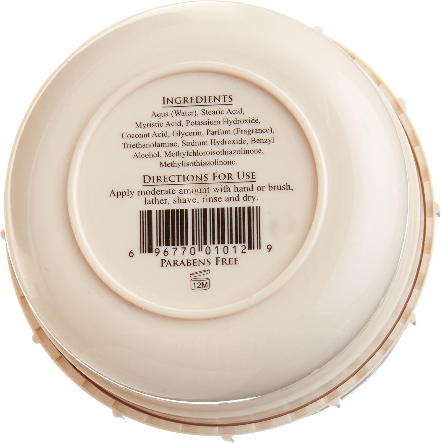 Taylor of Old Bond Street Cedarwood shaving cream bottle shows premium cedar aroma for a luxurious routine.