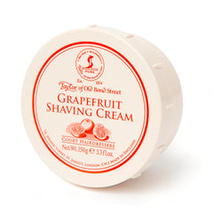 Taylor of Old Bond Street grapefruit shaving cream bowl with glossy finish, ideal for a smooth shave.