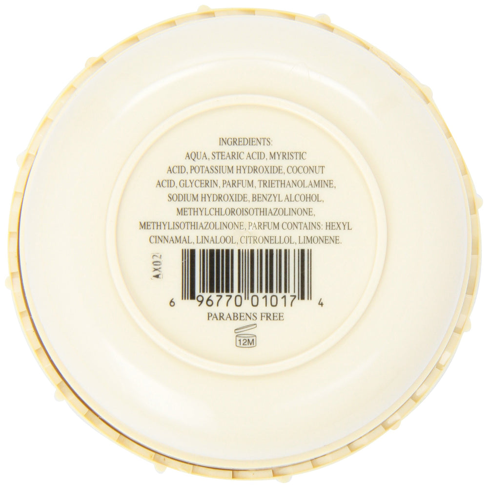 Taylor of Old Bond Street grapefruit shaving cream bowl close-up, creamy texture offers hydrating lather.