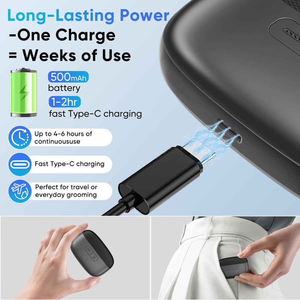 tayuzo EasyClip compact travel design fits neatly in bags for on-the-go care.