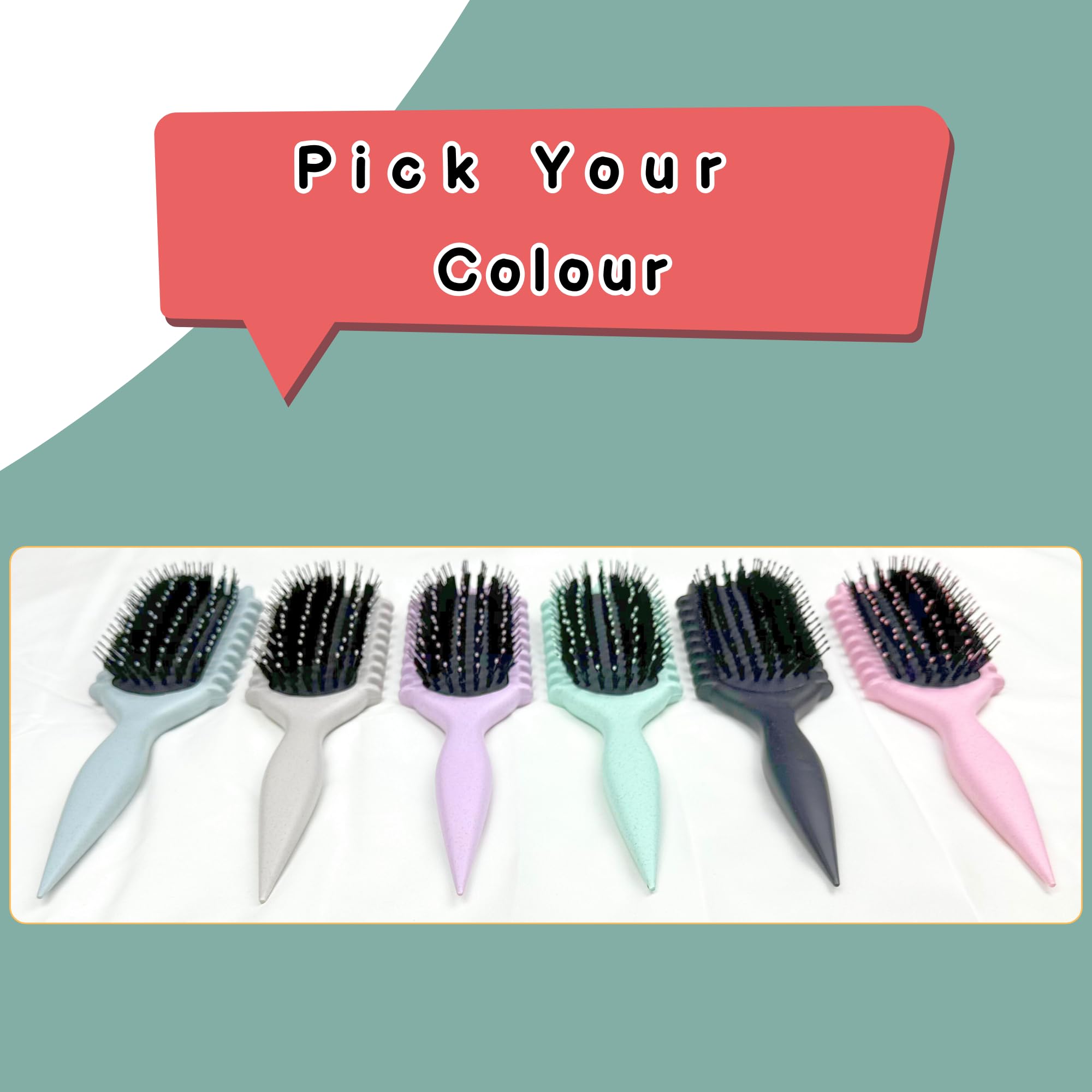 TAZ USA angled wide-teeth detangling design eases thick hair without snagging.