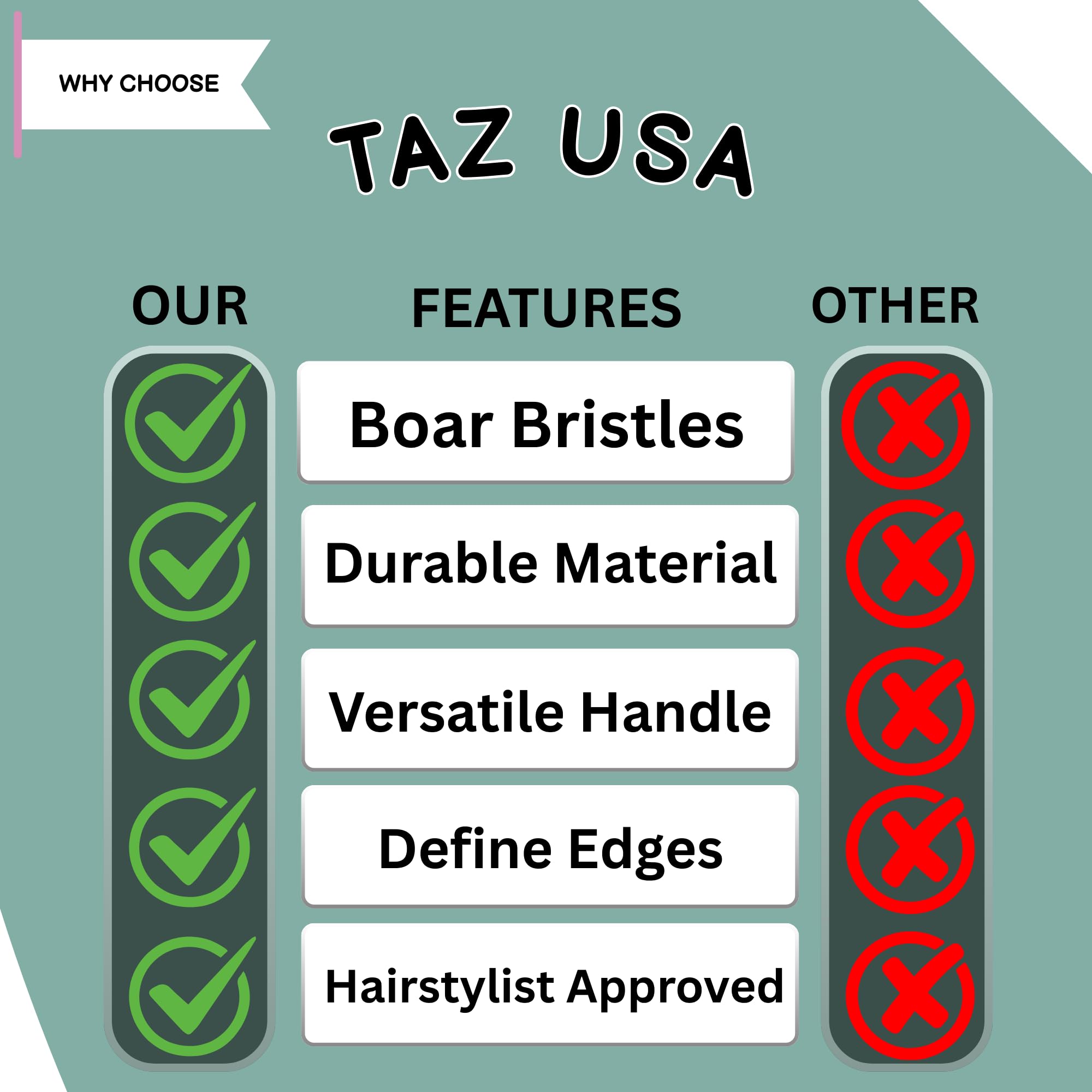 TAZ USA gift-ready curly hair brush set ideal for birthdays or holidays.