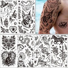 Tazimi diseños clásicos americanos en negro para el antebrazo.
