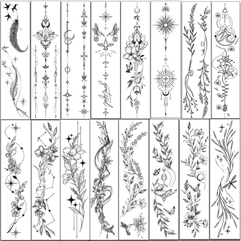 Tazimi black garland wrist tattoo offers long-lasting elegance.