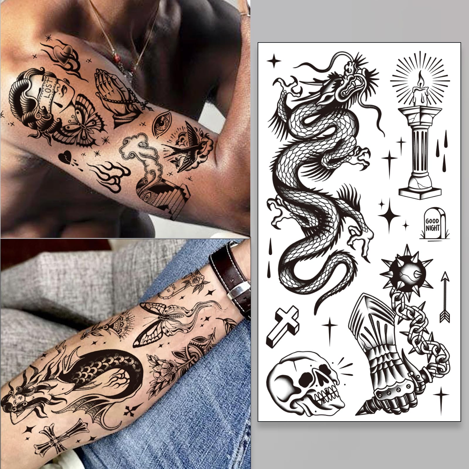Tazimi tatuajes temporales impermeables, ideales para verano y playa.