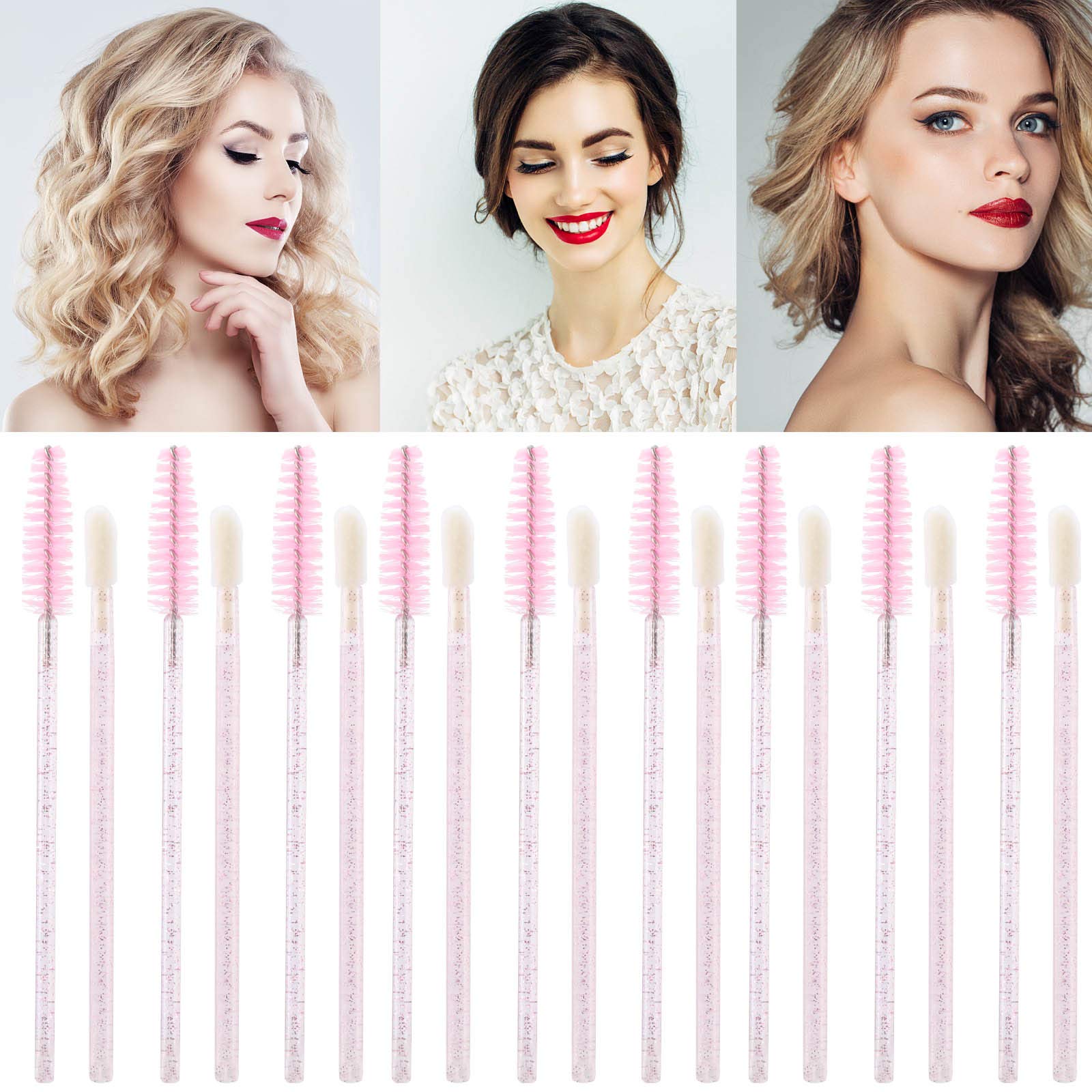 TBESTMAX eyelash-extension spoolie pack for hygienic daily use.