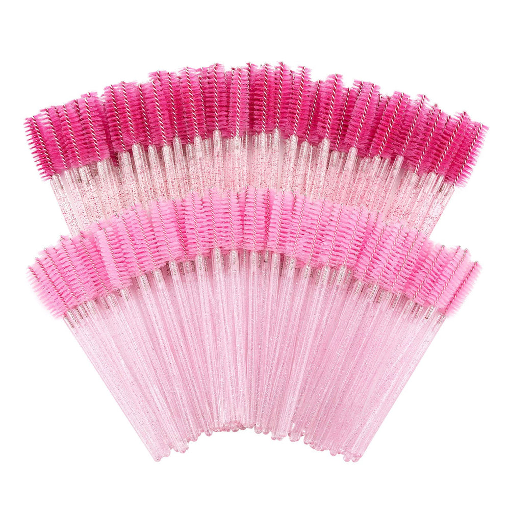 Tbestmax 200-pack disposable eyelash wand with crystal stick for precise lash grooming