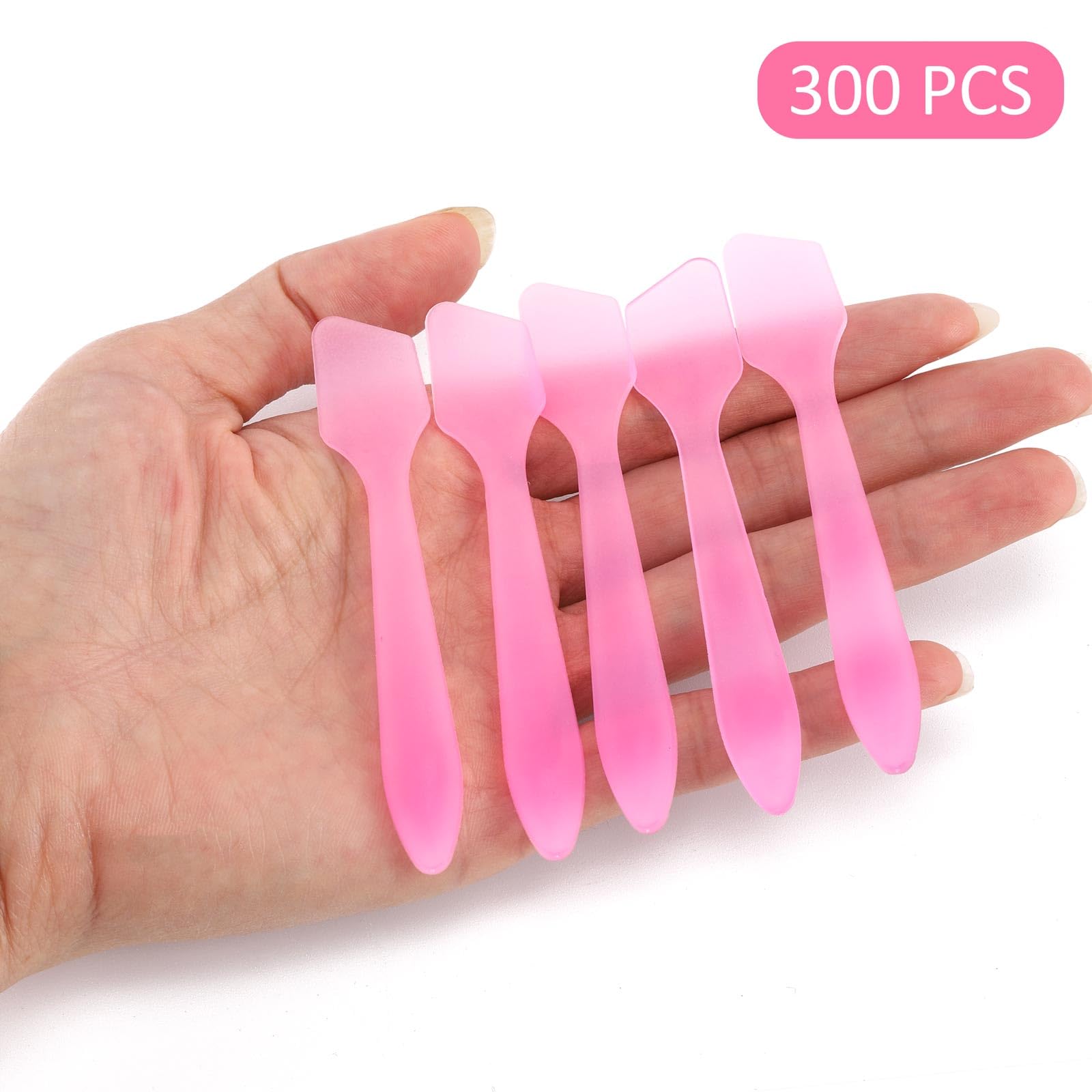 Tbestmax 300pcs pink spatulas in a count display for easy stock-up