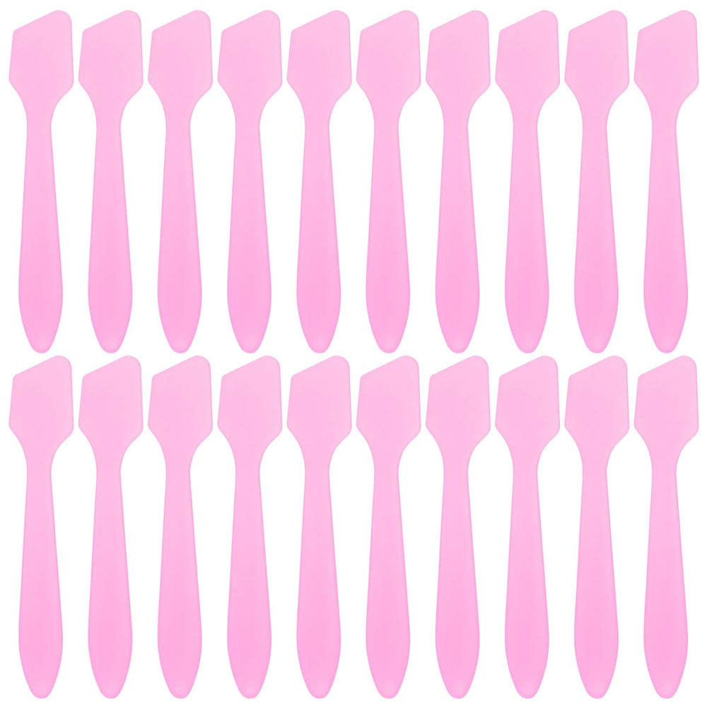 Tbestmax pink disposable spatulas close-up packaging for hygienic cosmetic use