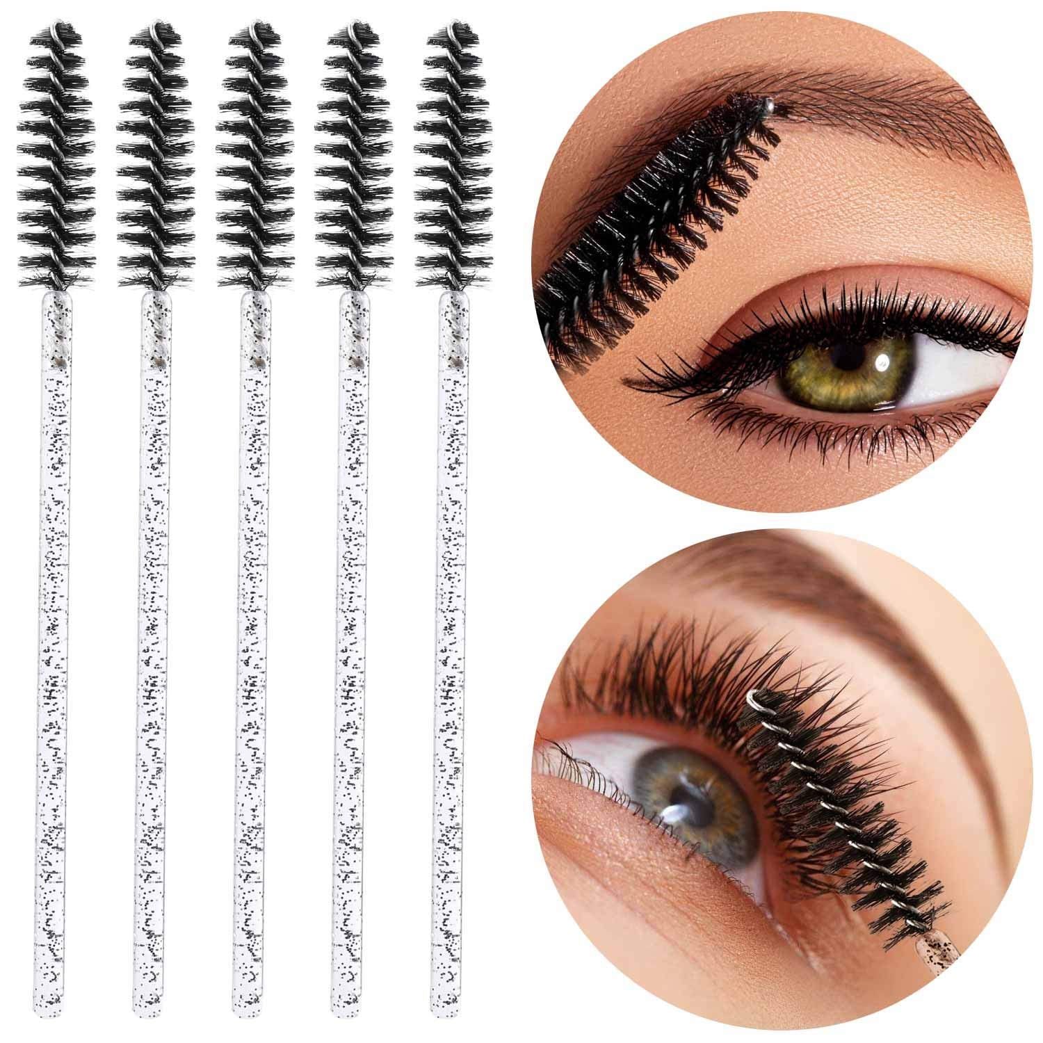 Tbestmax 500 disposable mascara wands in black for quick lash separation.