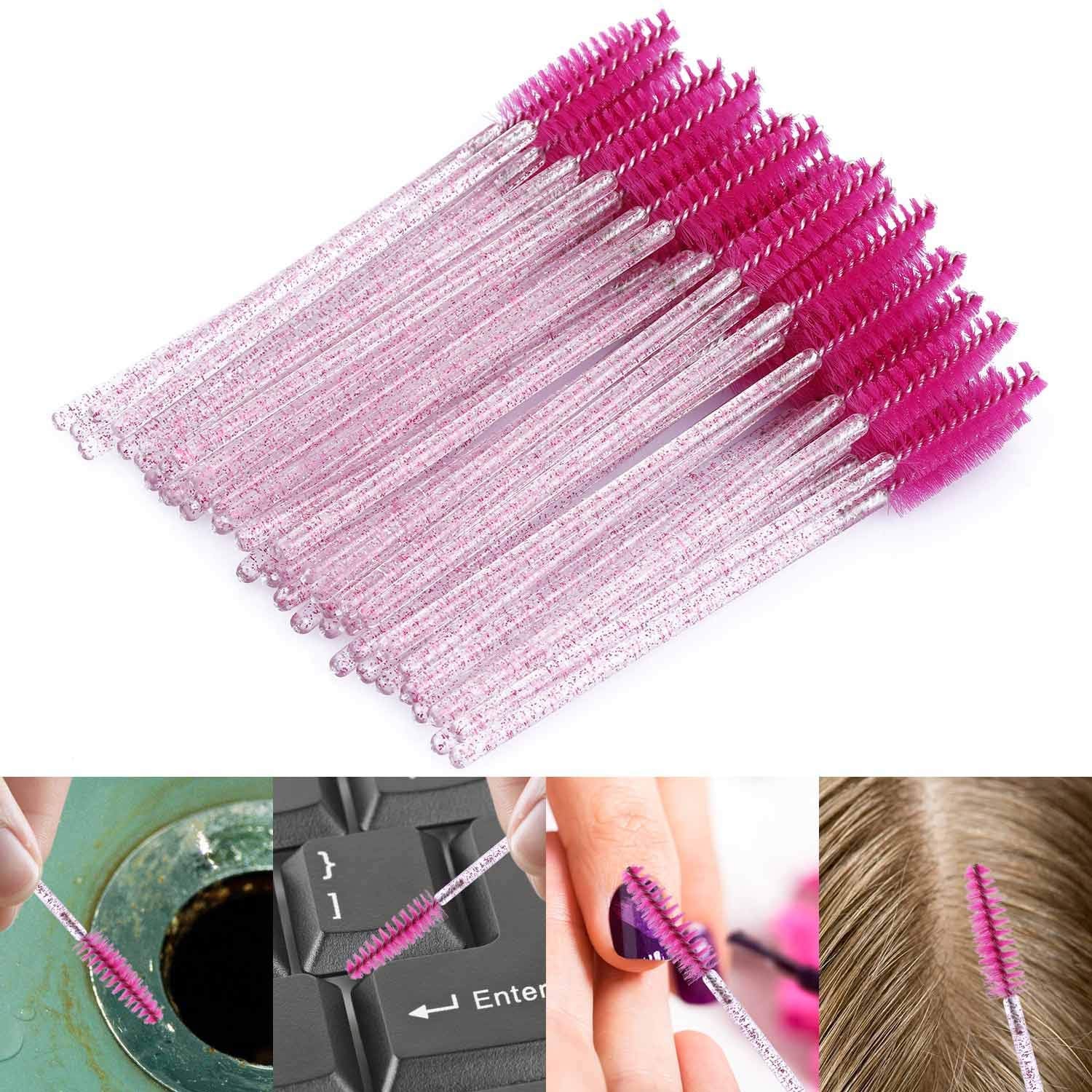 Tbestmax 500 disposable mascara wands in blue for hygienic eye detailing.