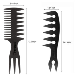 Tbestmax Afro pick brush with wide teeth for detangling and lift.