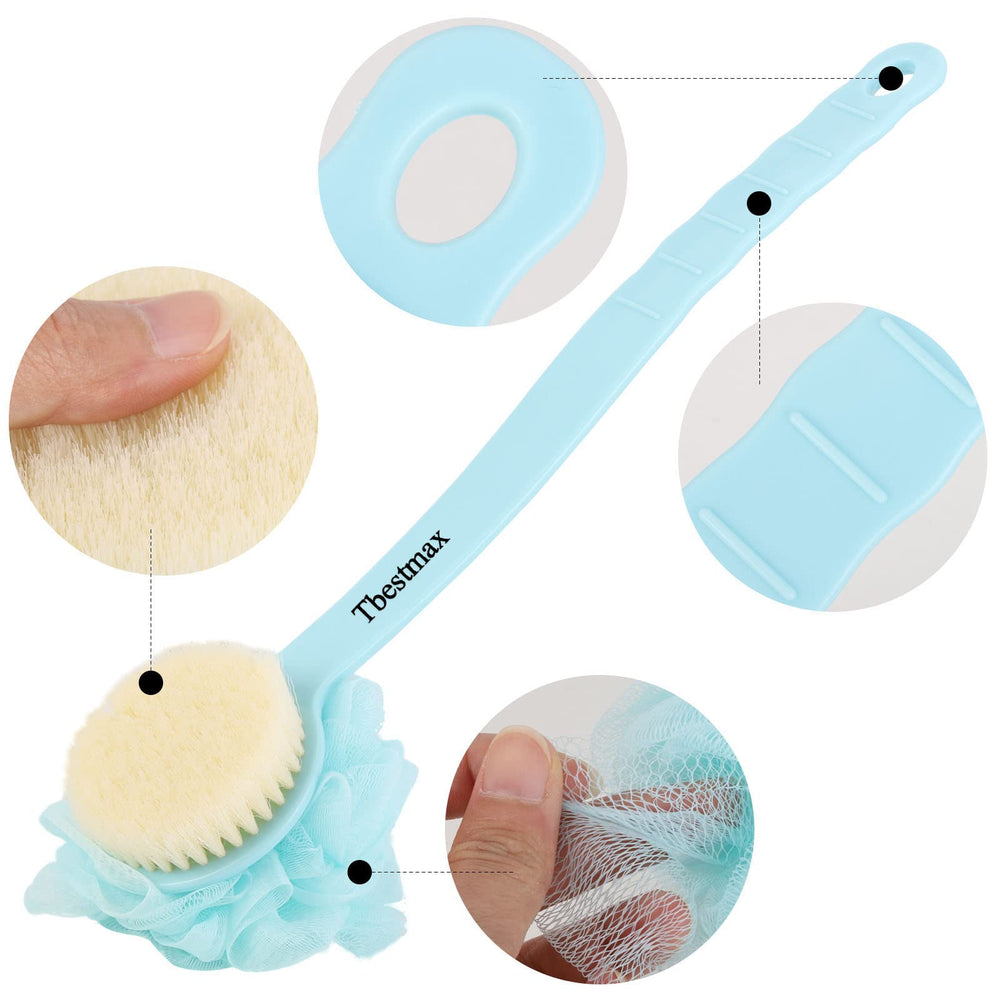 Tbestmax back scrubber anti-slip handle for secure grip in shower