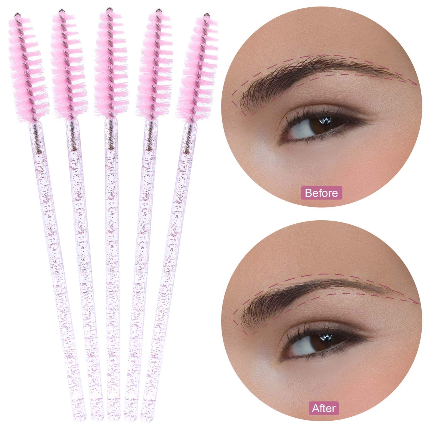 Tbestmax bendable brush head allows angle customization for perfect lash separation.