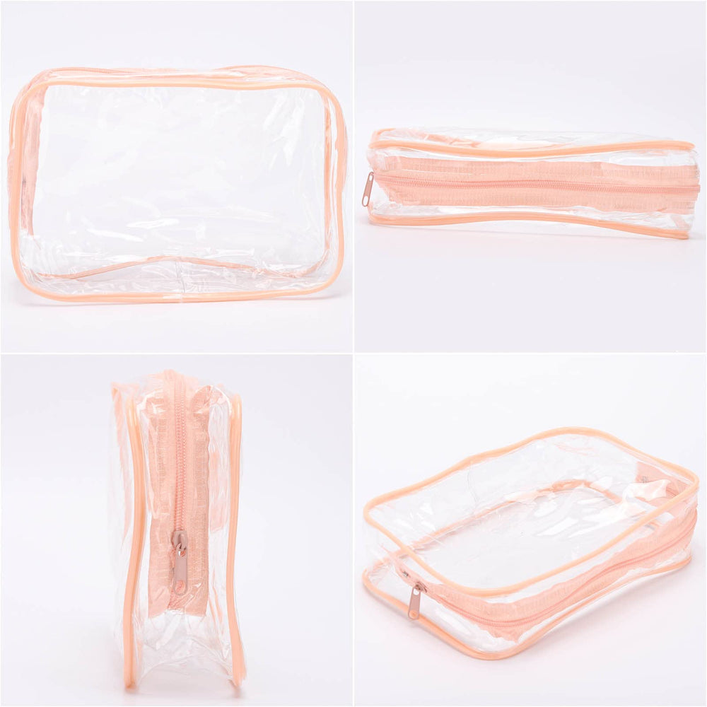 Tbestmax clear bathroom toiletry bag for tidy, visible storage of essentials.