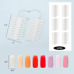 Tbestmax clear nail color palette to compare finishes and opacity.