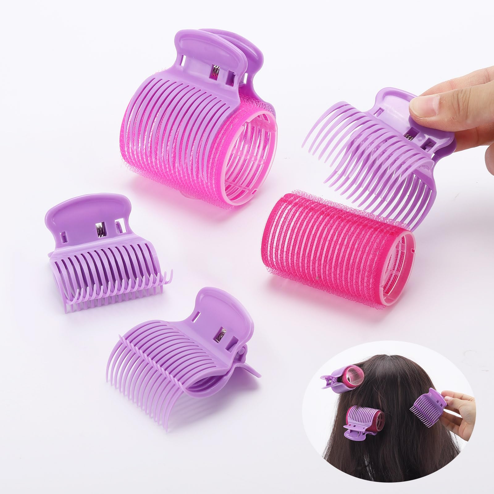 Clip púrpura de Tbestmax con diseño ergonómico para peinado