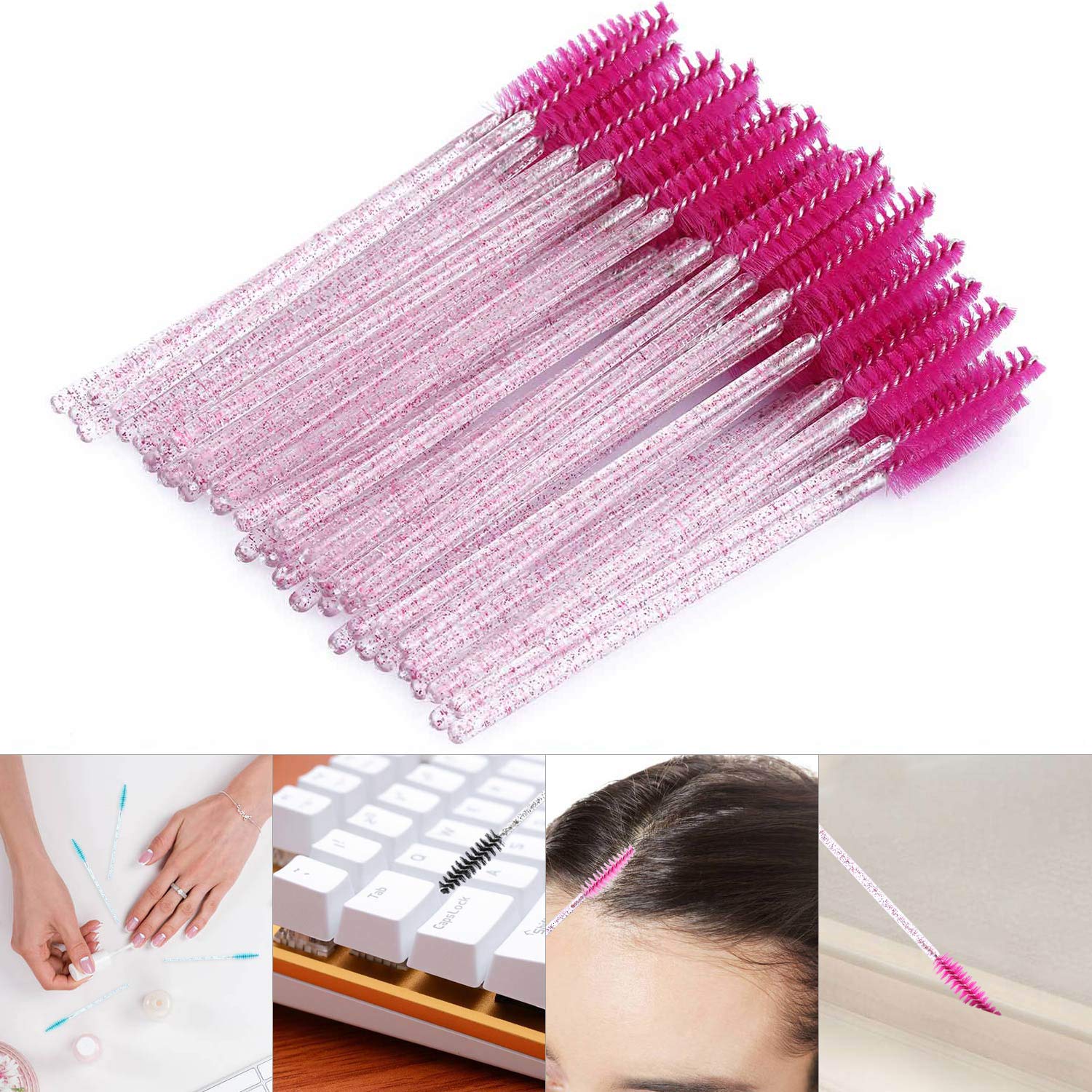 Tbestmax crystal black wand provides firm brush head for lashes