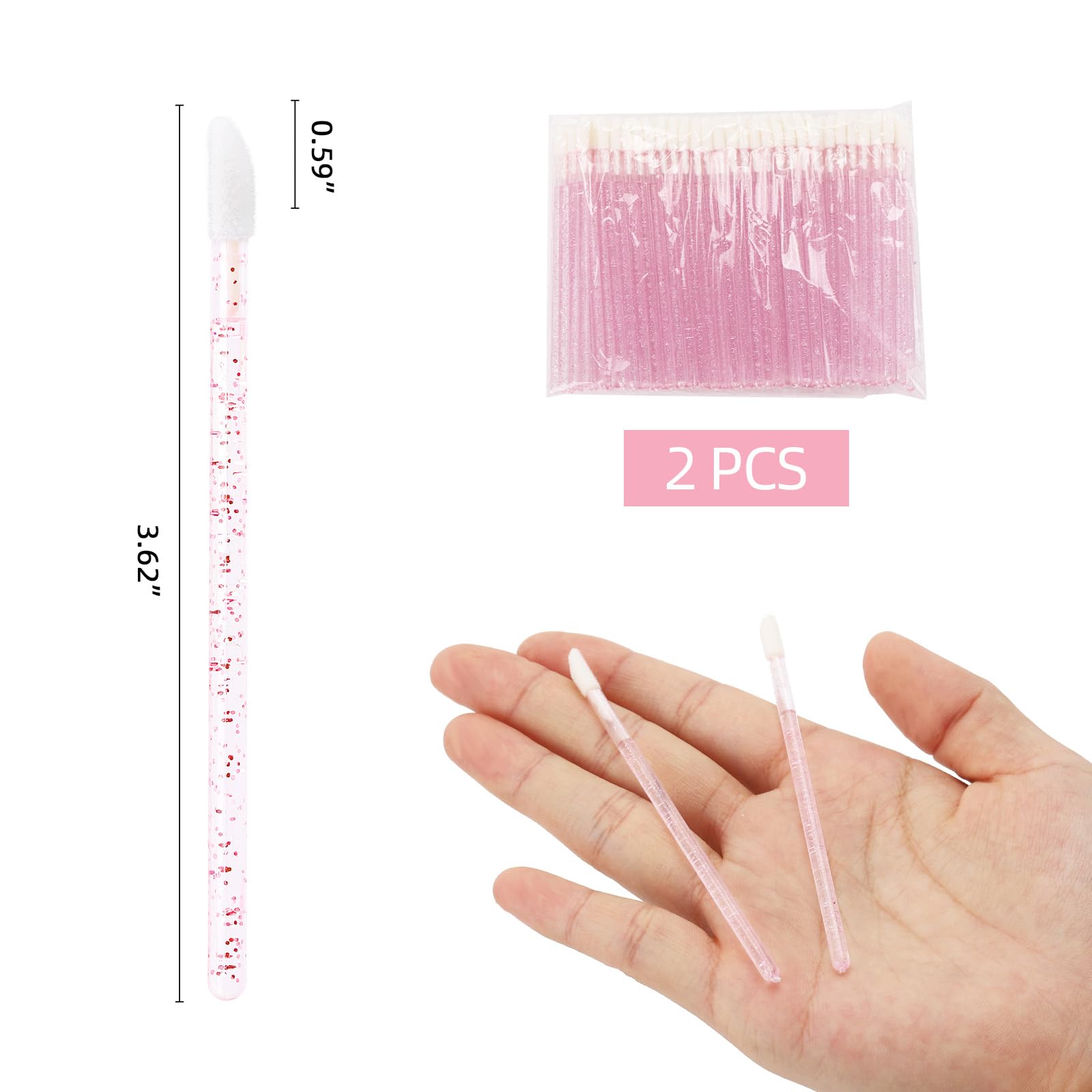 Tbestmax crystal-handle disposable lip brush adds elegance to makeup routines