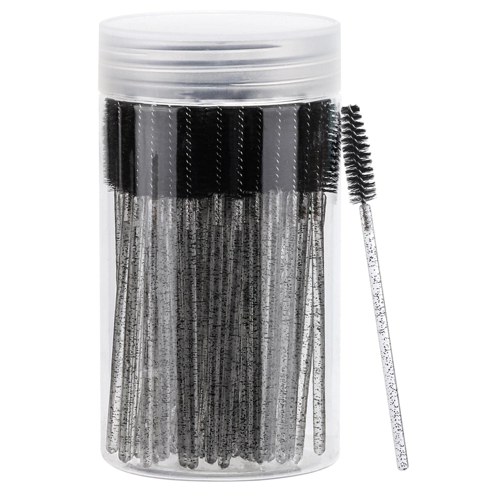 Tbestmax disposable mascara wands with container for hygienic storage and travel-friendly use.