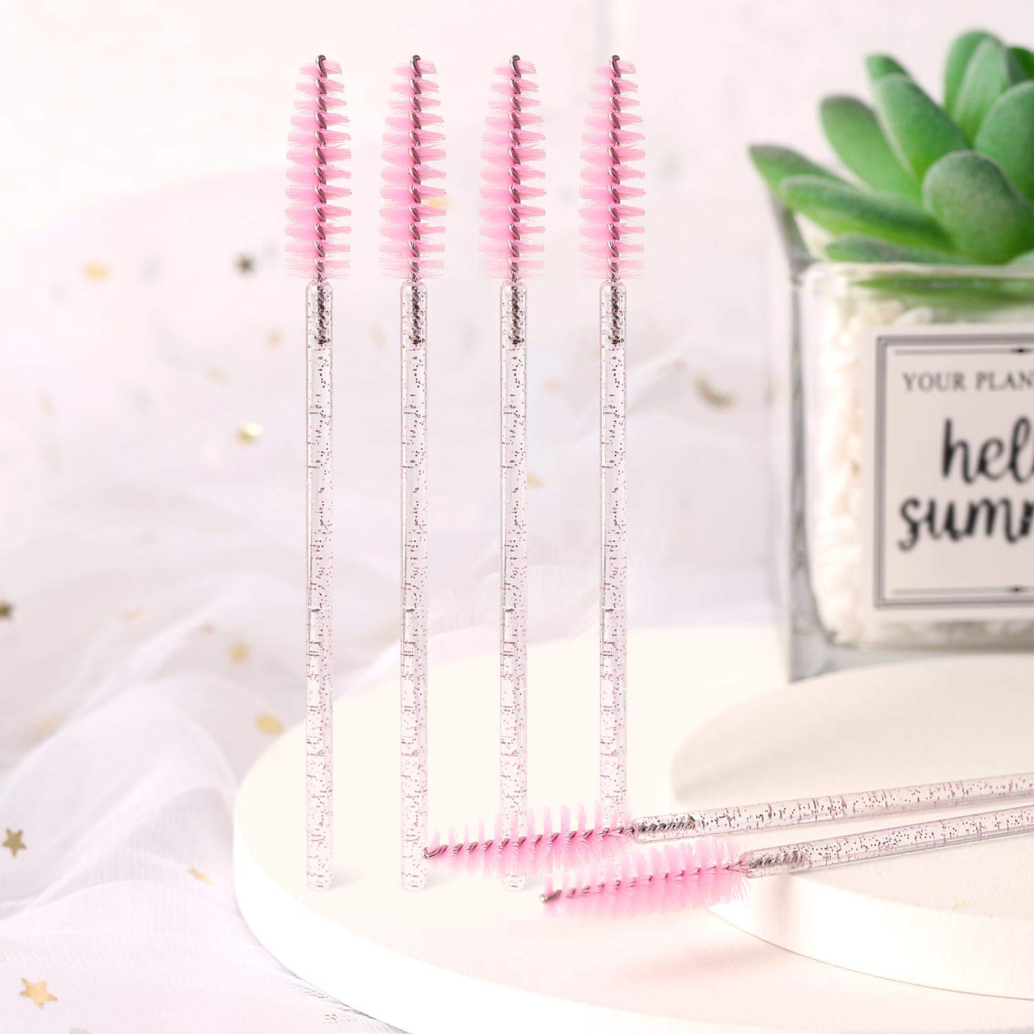 Tbestmax eyebrow-comb feature aids tidy brows during routine makeup.