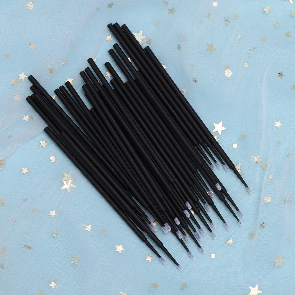 Tbestmax black flock-tipped microbrush supports quick makeup adjustments.
