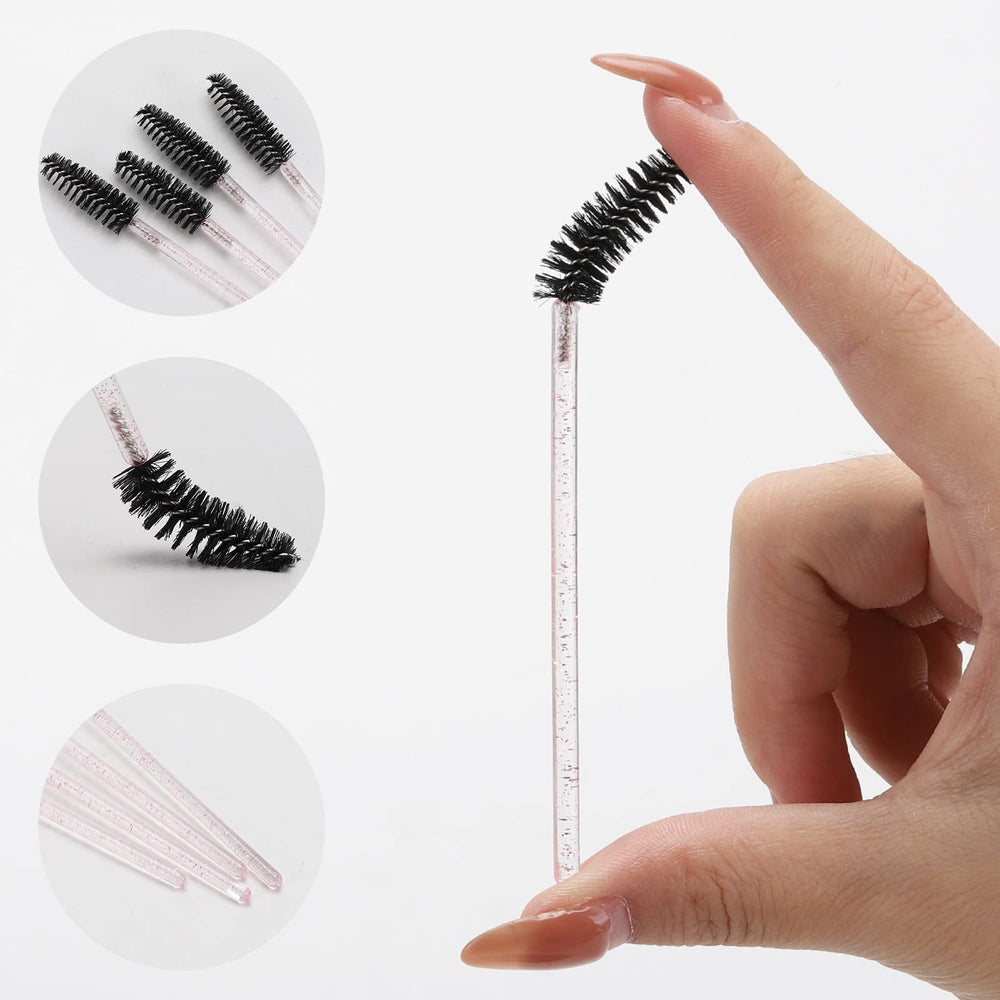 Tbestmax black spoolie brush with flexible head for precise clump-free lashes.
