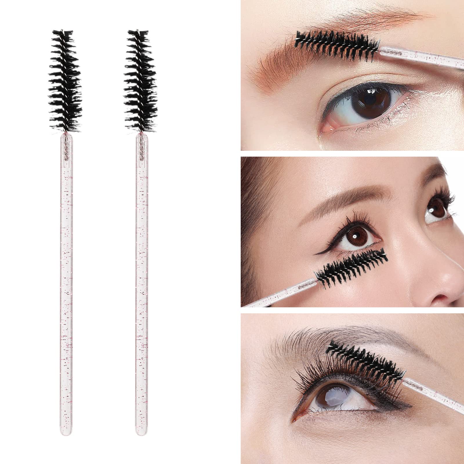 Tbestmax pink lash spoolie brush with soft bristles for gentle lash separation.