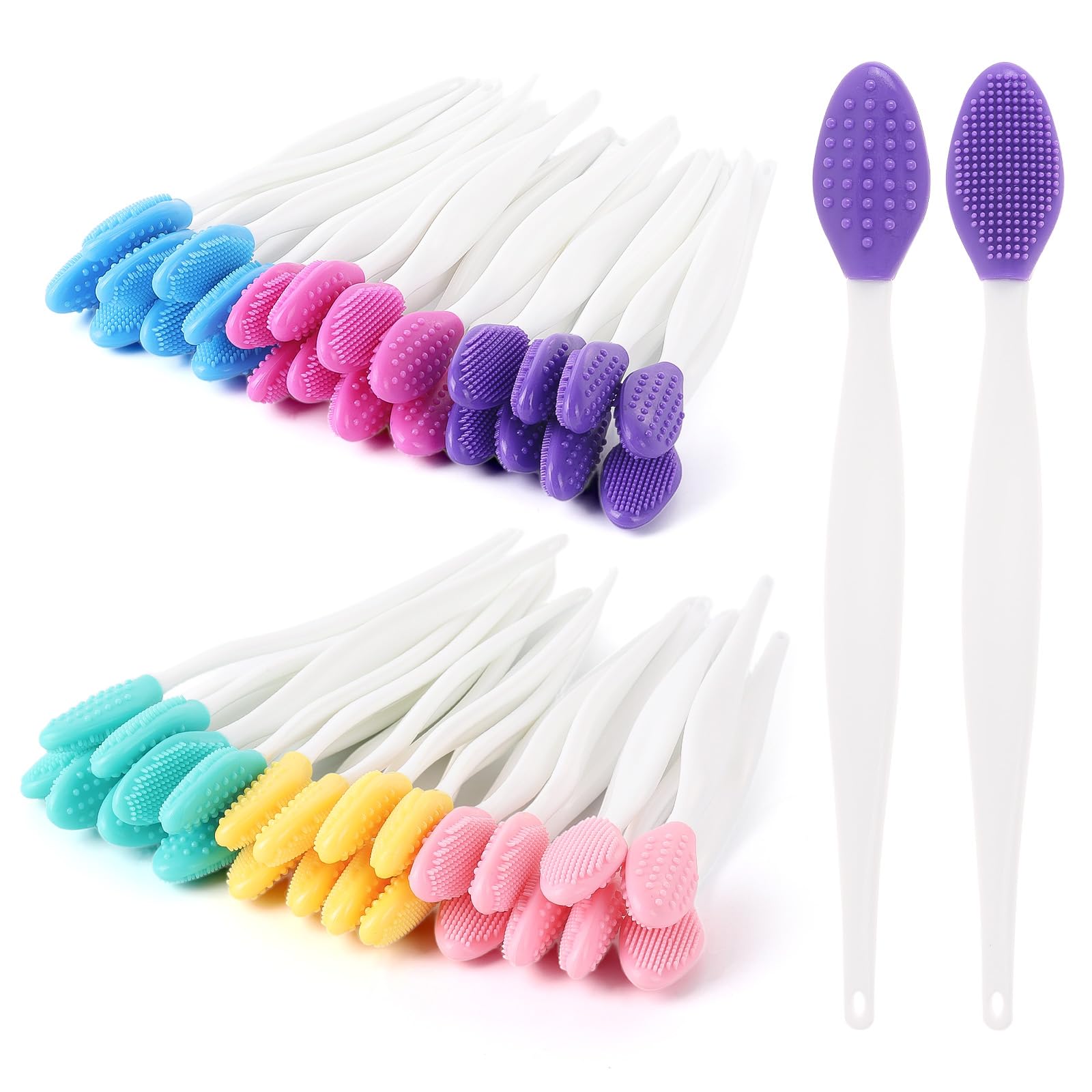 Tbestmax lip scrub brush double-sided silicone for gentle exfoliation and lip smoothing.