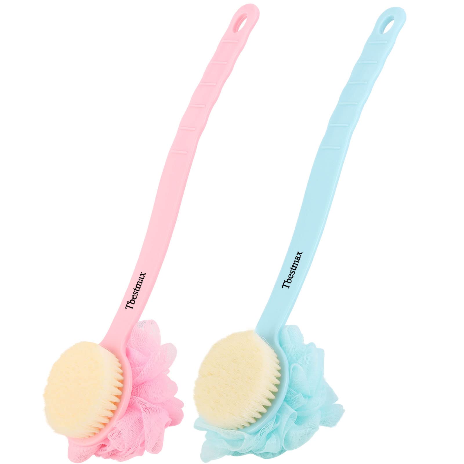 Tbestmax loofah back scrubber blue sunflower design for gentle exfoliation