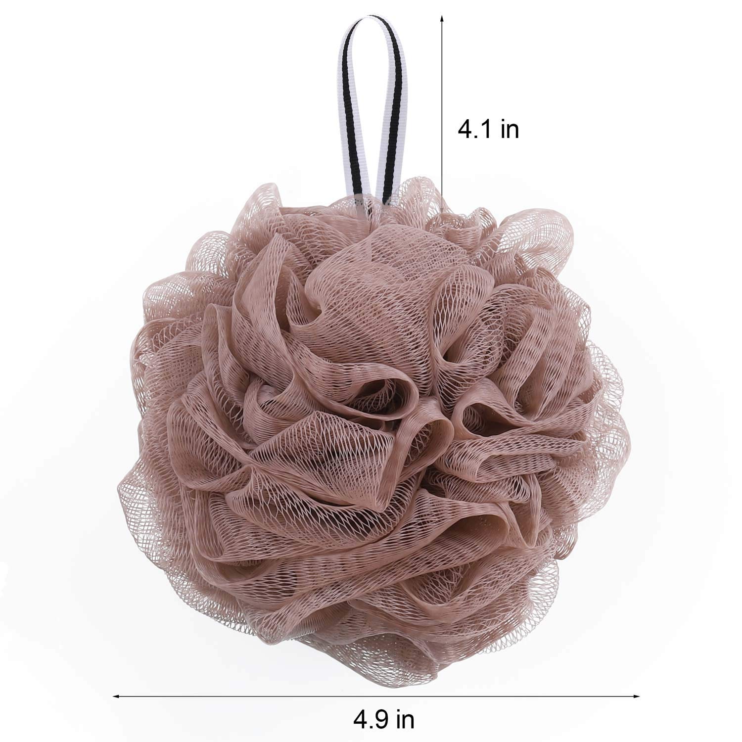 Tbestmax loofah sponge six-pack, close-up, soft cleansing suitable for all skin types.