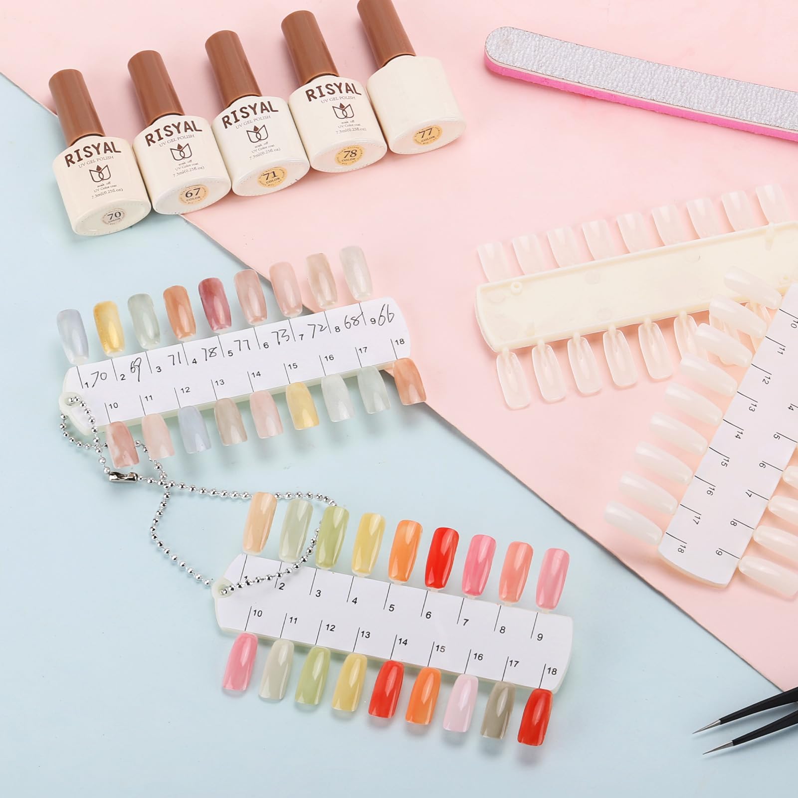 Tbestmax nail art practice board for accurate pigment testing at home.