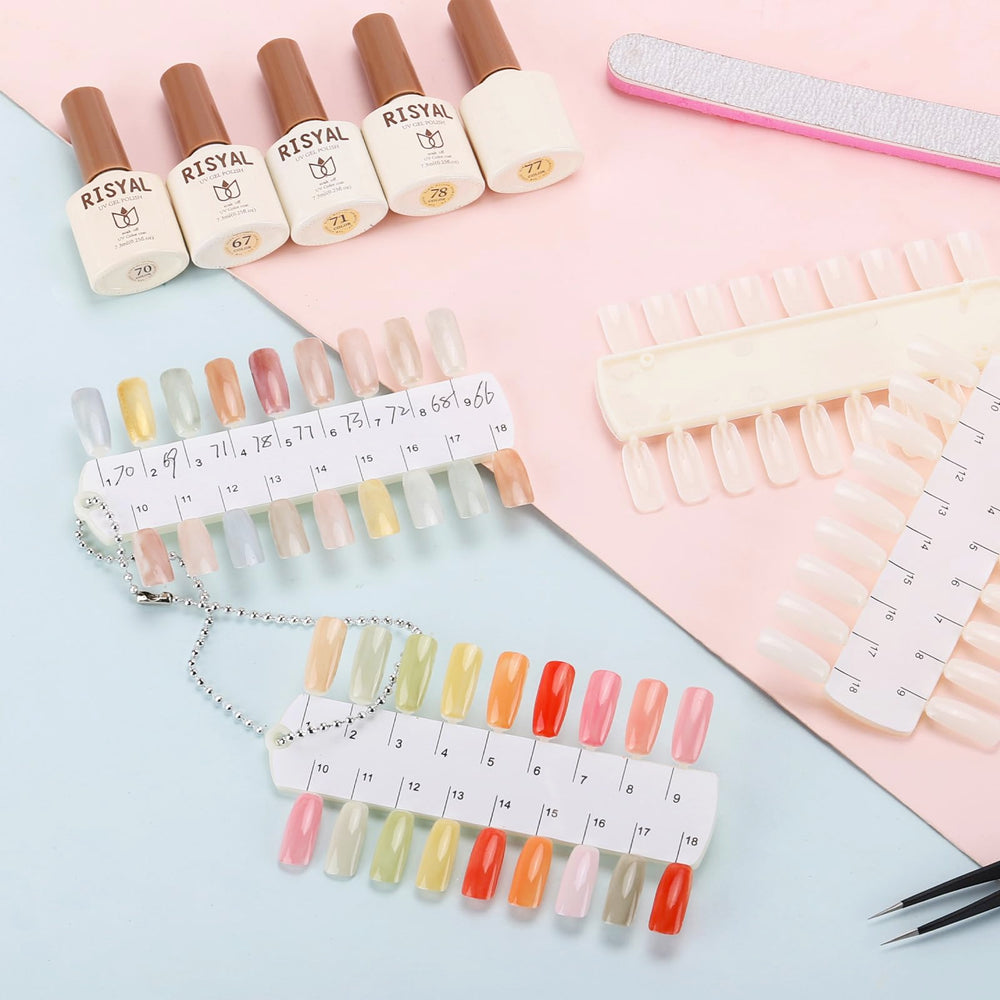 Tbestmax nail art practice board for accurate pigment testing at home.