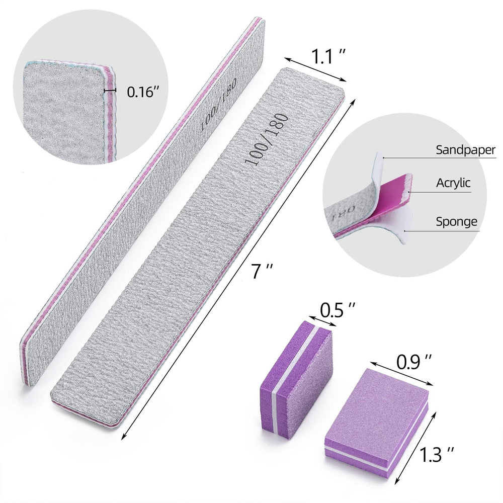 Tbestmax nail files with adhesive tape and emery edges prevent snags during filing.