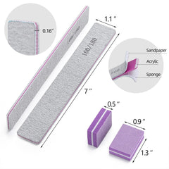 Tbestmax nail files with adhesive tape and emery edges prevent snags during filing.