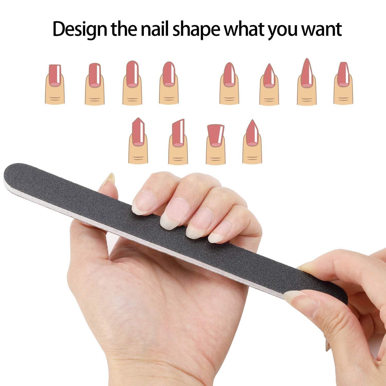 Tbestmax foam-core emery boards with durable construction