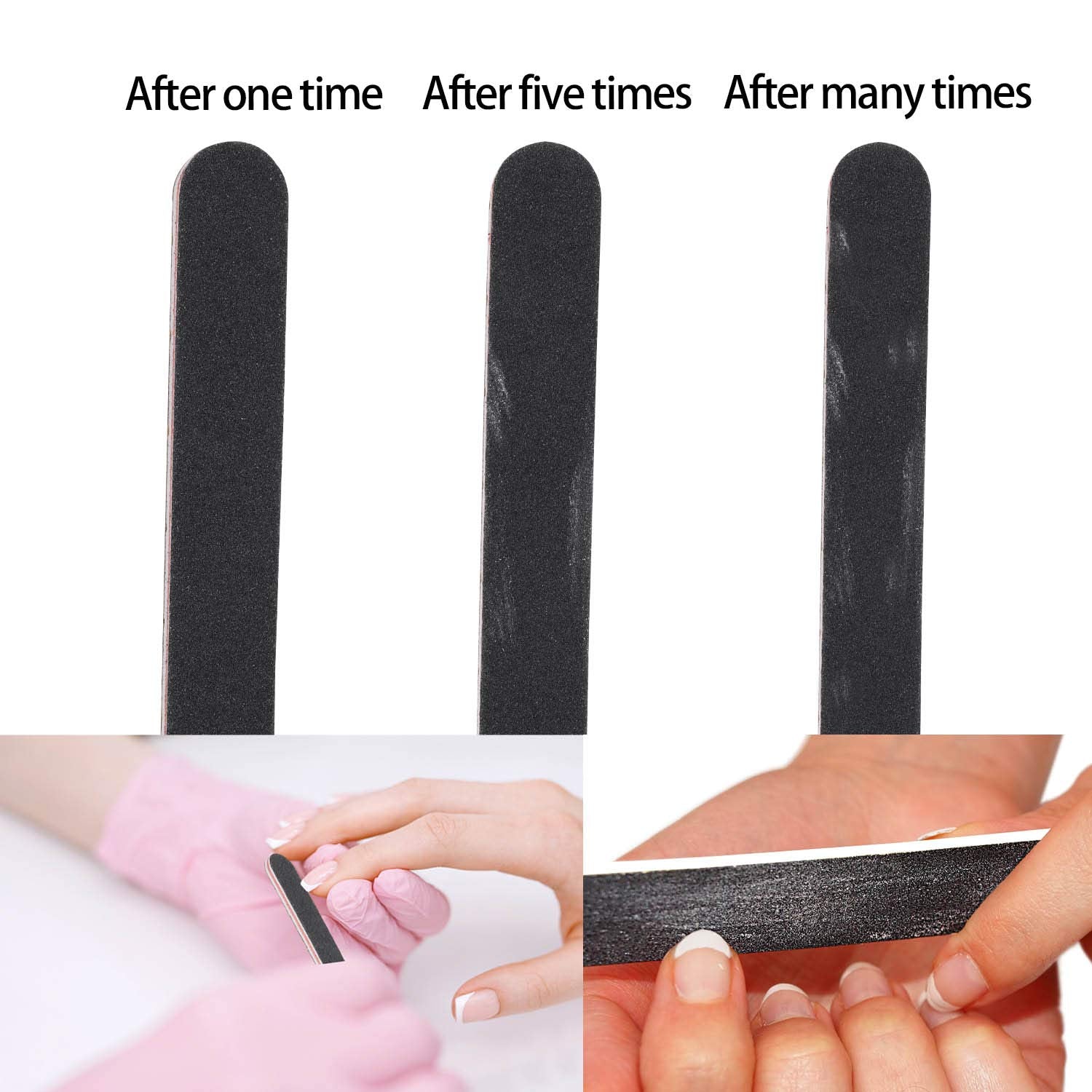 Tbestmax nail files used for gel removal on acrylic nails