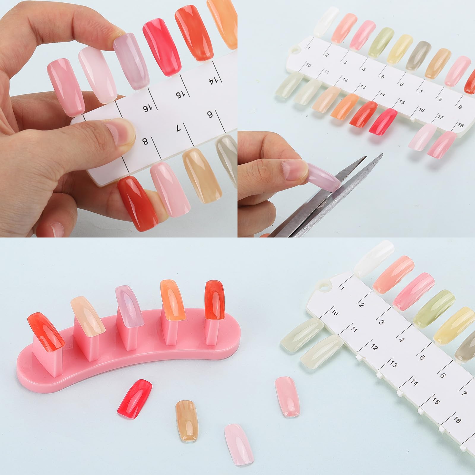 Tbestmax nail swatch chains keep tips organized during sessions.