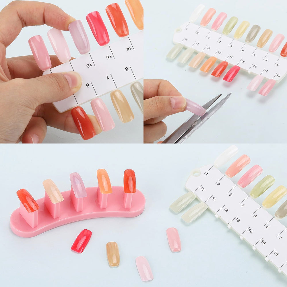 Tbestmax nail swatch chains keep tips organized during sessions.