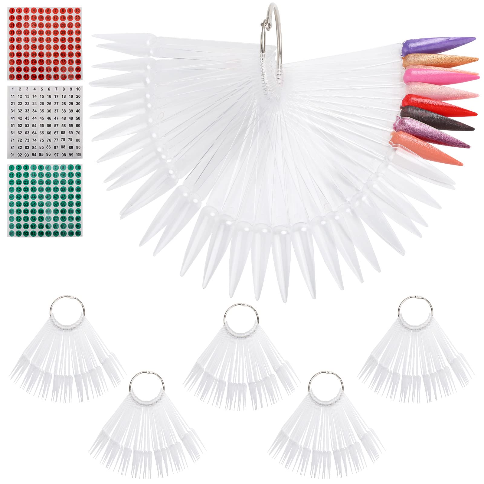 Tbestmax nail swatch sticks ring collection for easy color comparison in salons