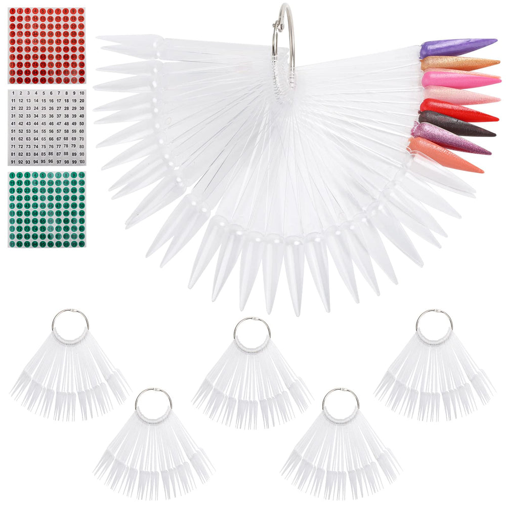 Tbestmax nail swatch sticks ring collection for easy color comparison in salons
