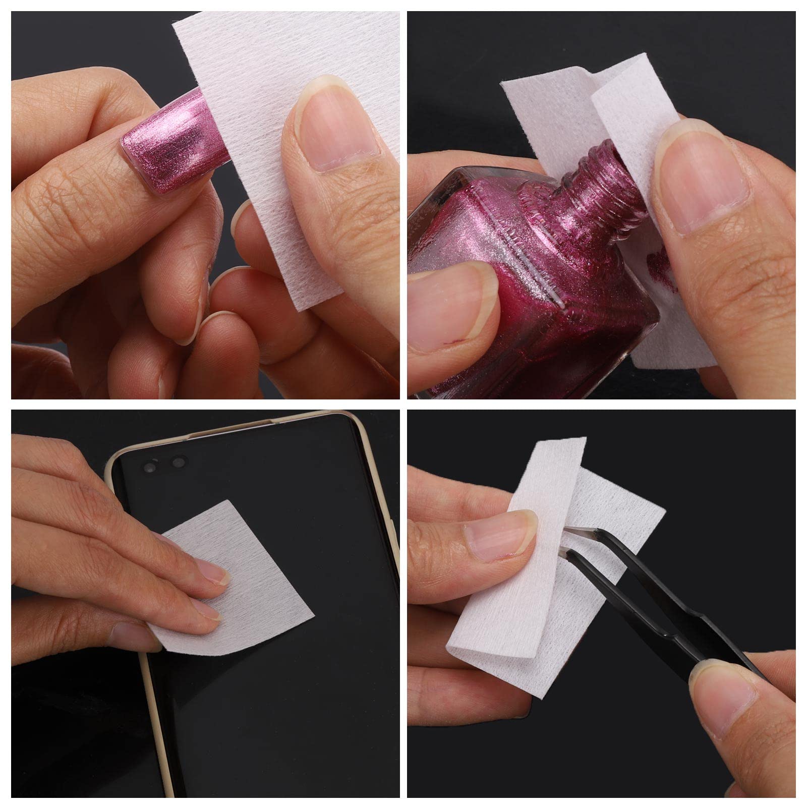 Tbestmax: pads de limpieza antiresiduos para uñas, acabado limpio en minutos.