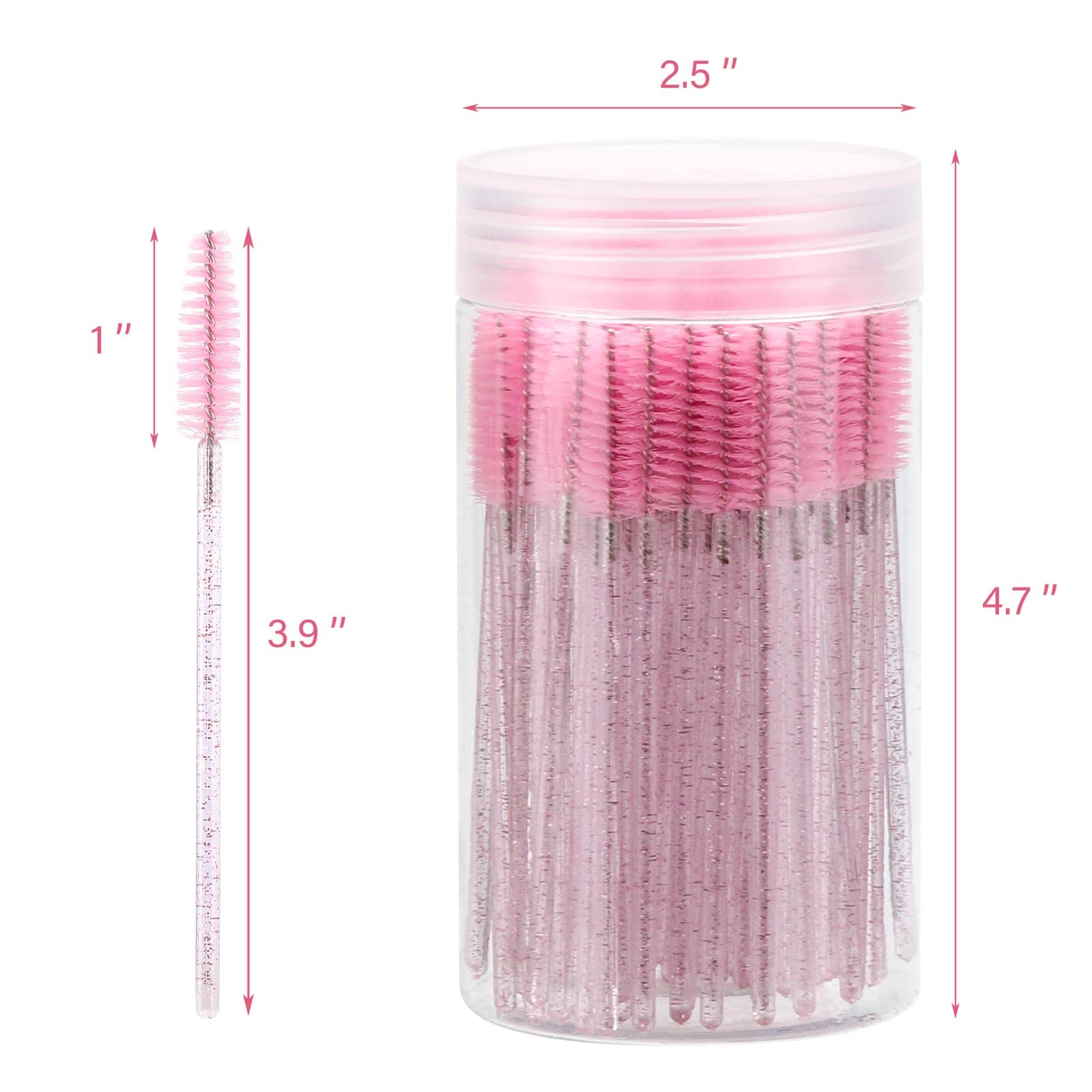 Tbestmax pink lash brush spoolie ideal for precise brow and lash grooming.