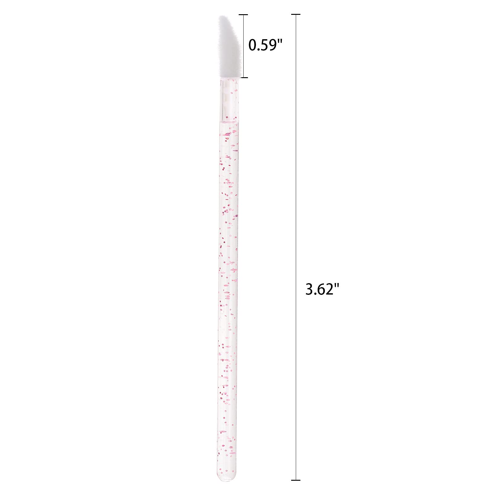 Tbestmax pink lip gloss wands with flocked tips for clean use
