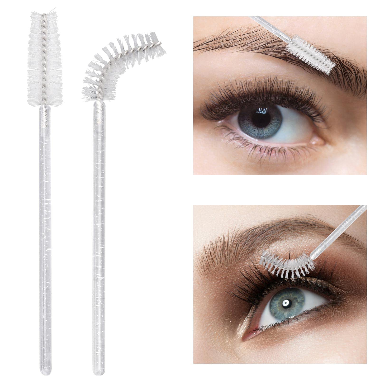 Soft bristle spoolies from Tbestmax glide gently to separate lashes.